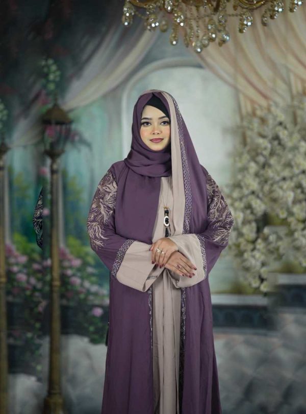 3color-2-1.jpg 4-পার্ট দুবাই চেরি কাপড়ের বোরকা সেট